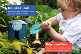 Kinderific gardening set fork for digging and turning soil with little hands