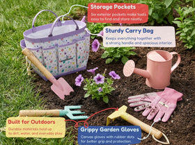 Kinderific Gardening Set kid-friendly design sparks outdoor curiosity and imaginative play.