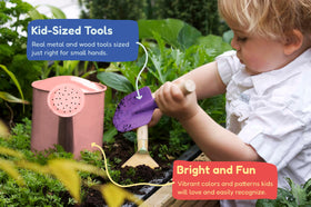 Kinderific gardening set trowel shown for precise planting and digs.
