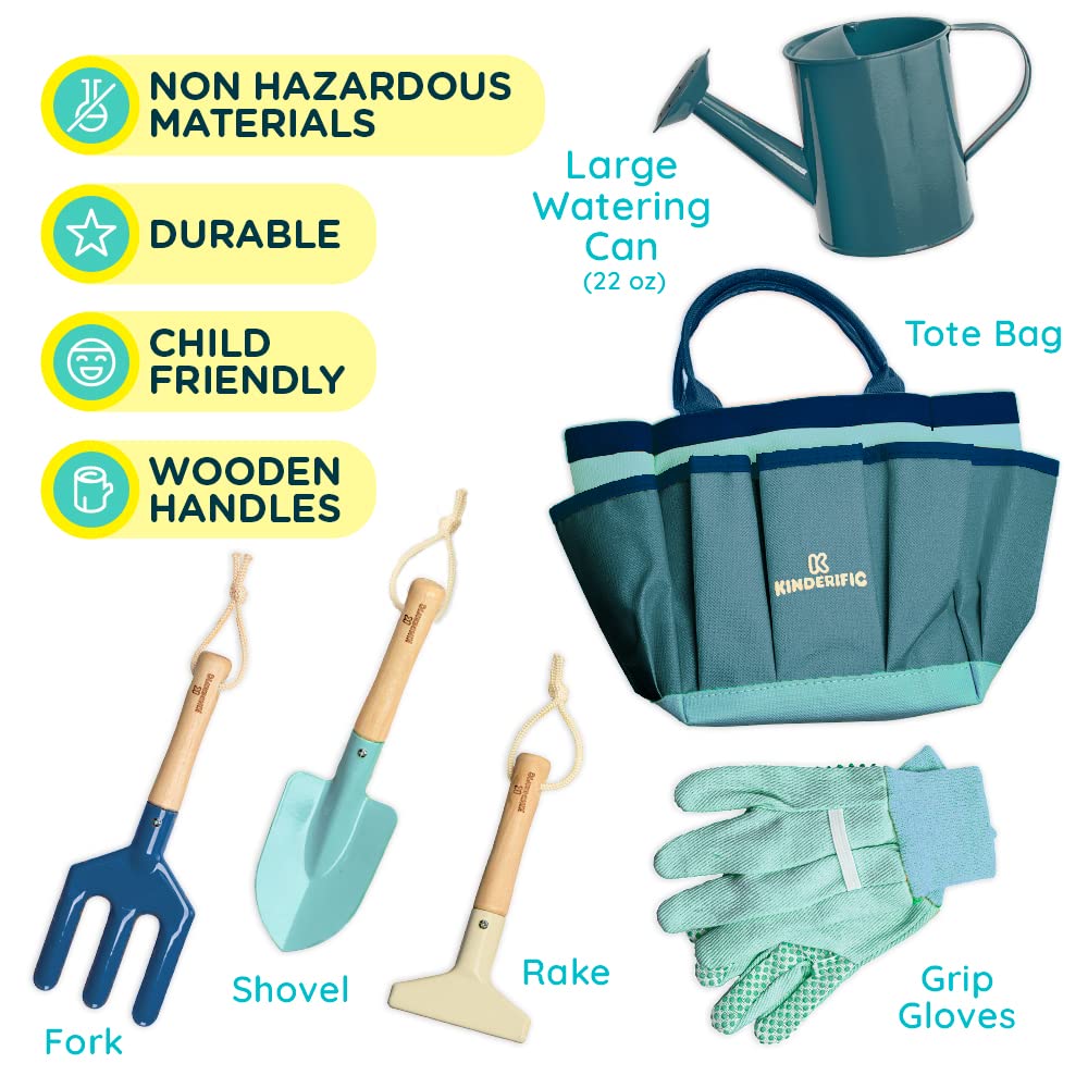 Kinderific gardening set watering can for easy, splash-free watering sessions