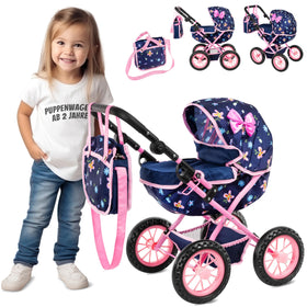 Kinderplay doll pram bassinet—spacious for 16-inch dolls and nurturing play