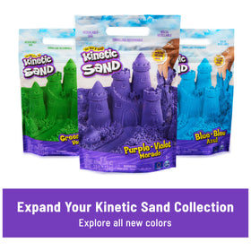 Kinetic Sand color layer play showcasing color mixing possibilities.