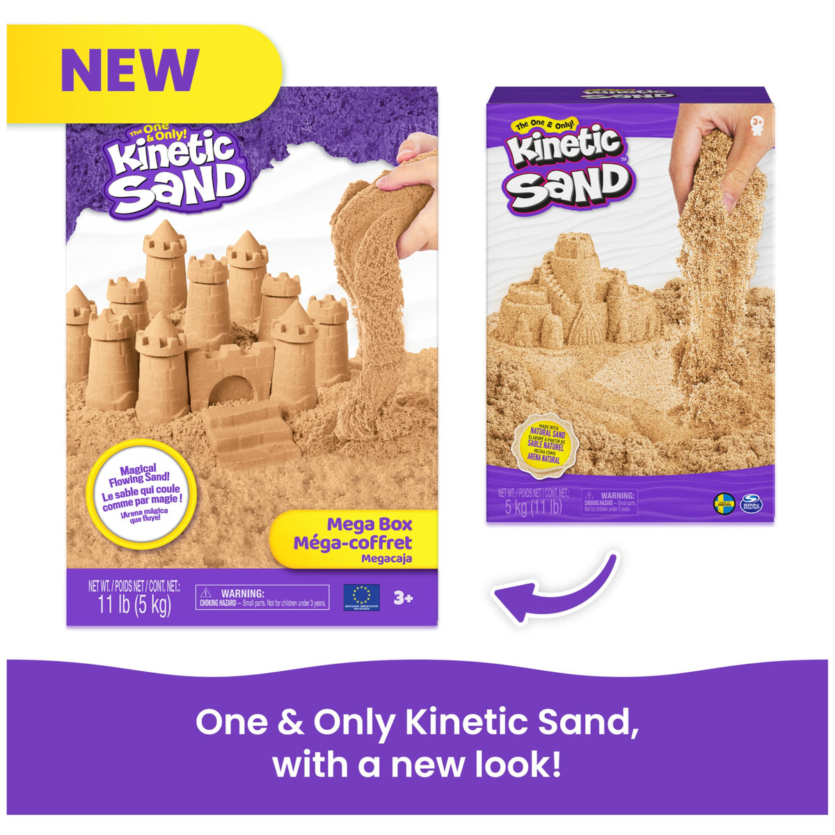 Easy cleanup with Kinetic Sand that sticks to itself after play.