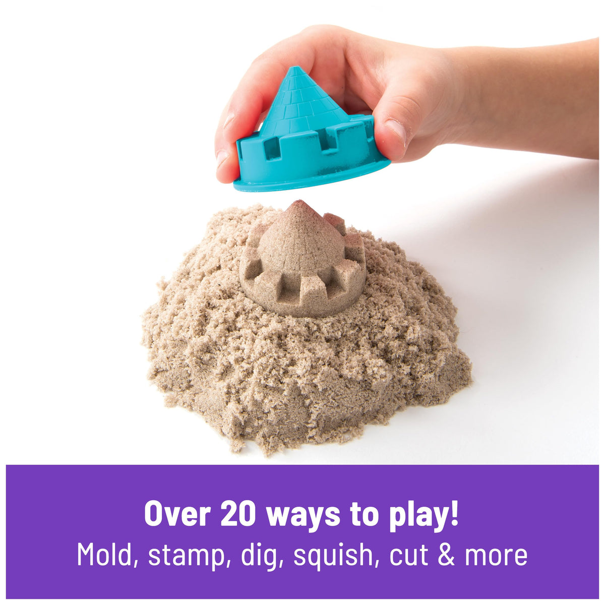 Kinetic Sand Folding Sand Box: children playing with sand, building and exploring