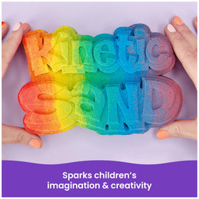 Kinetic Sand sticks together for easy cleanup after imaginative shaping and play
