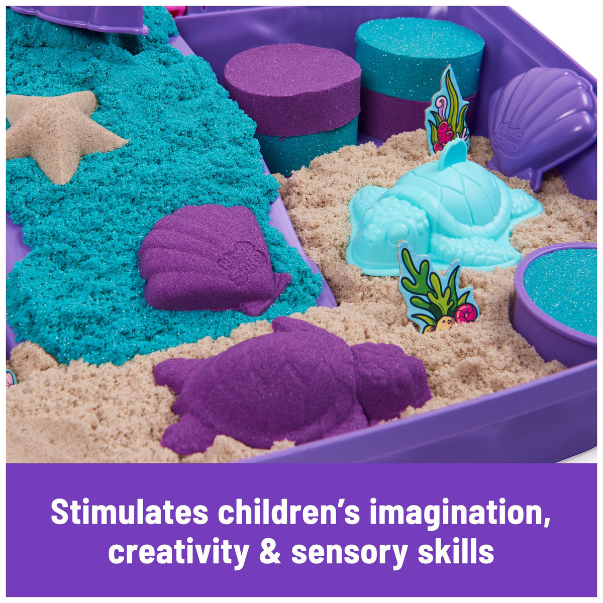 Kinetic Sand Mermaid Palace Playset shell scoop for precise, detailed builds.