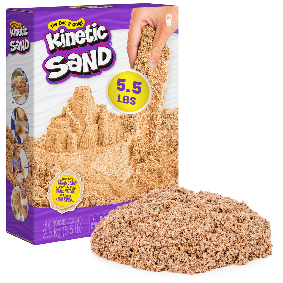 Kinetic Sand natural brown bulk sand for easy cleanup and versatile crafts.