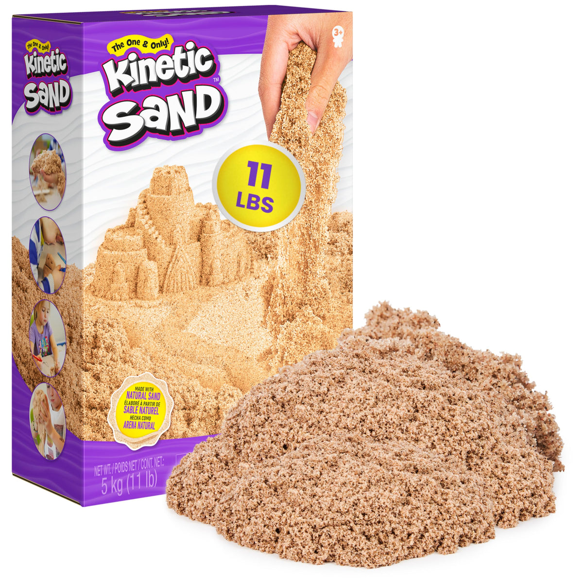 Kinetic Sand natural brown bulk for imaginative play and easy cleanup.
