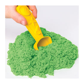 Kinetic Sand Sandbox Set includes 1lb sand, 3 molds, and guide.