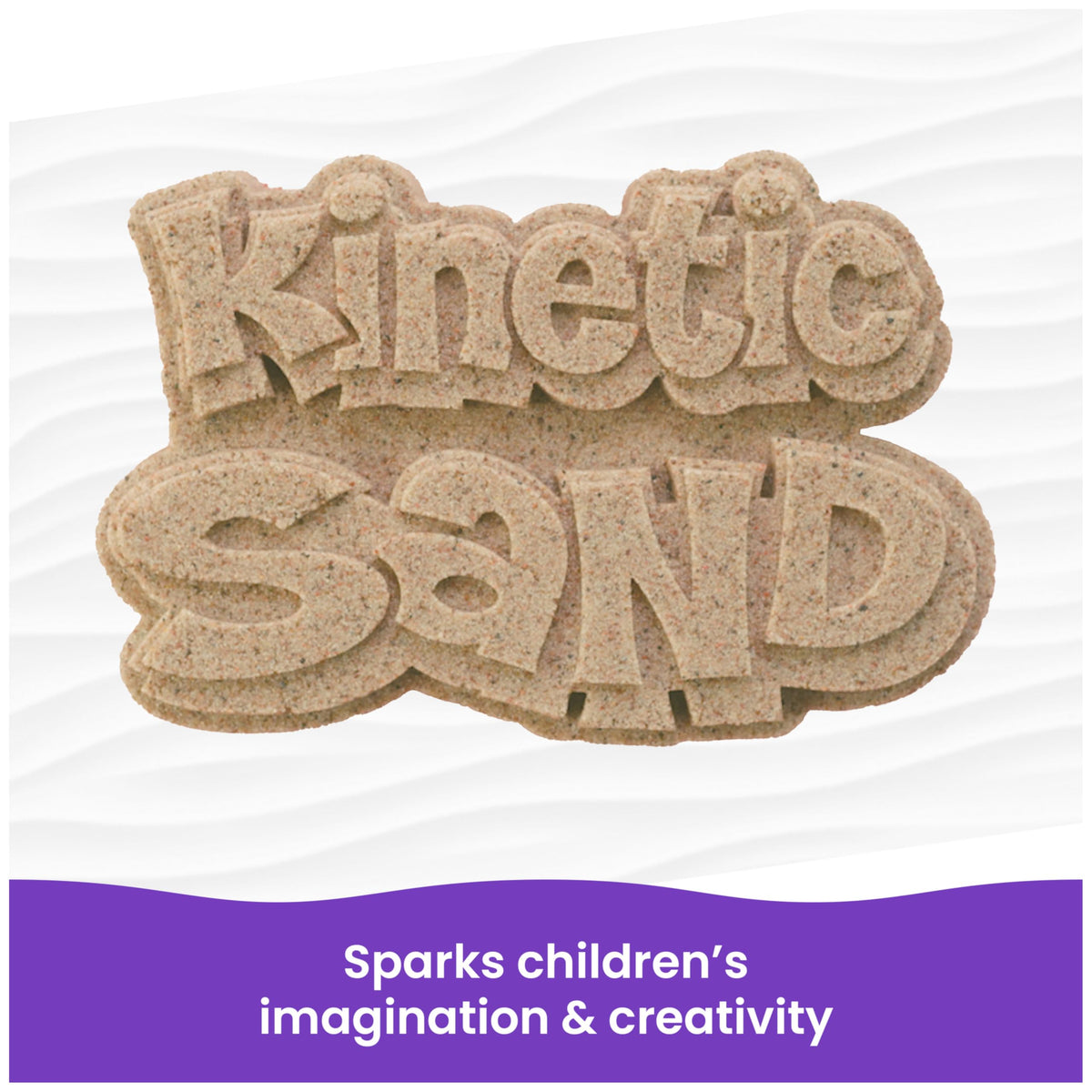 Kinetic Sand sensory bin idea with soft flowing texture.