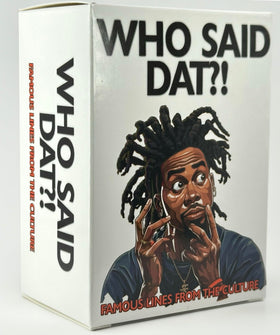 Kinfolk Who Said Dat card pack with bold quotes boosts game night energy