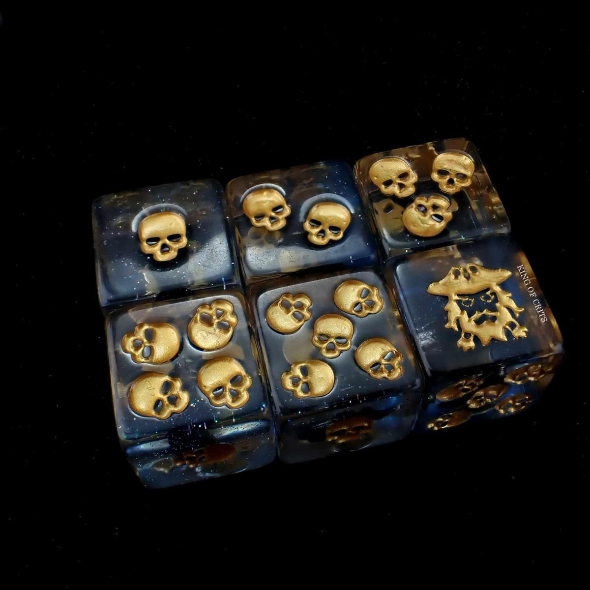KING OF CRITS Blackbeard dice feature iconic imagery to spark tabletop storytelling