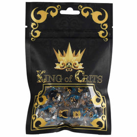 KING OF CRITS exclusive-artwork dice showcase signature DND font and artwork