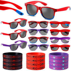 Kingdder spider web sunglasses in black for Halloween outfits.
