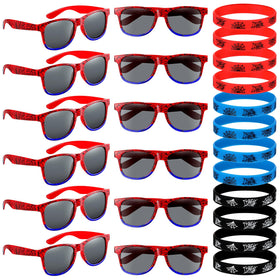 Kingdder spider web sunglasses add playful party flair for guests.