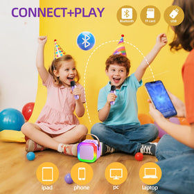 Kinglucky Bluetooth pairing works with phones or tablets.