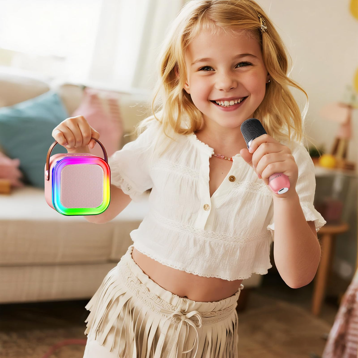 Kinglucky lightweight carry handle supports travel, playdates, and sleepovers.
