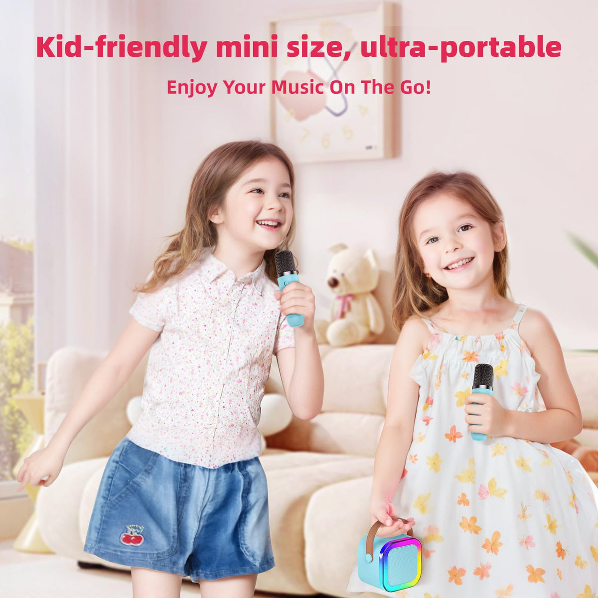 Kinglucky mini karaoke blue gift-ready packaging for birthdays.