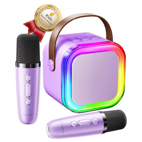 Kinglucky mini karaoke with dual mics for joyful duets at home.