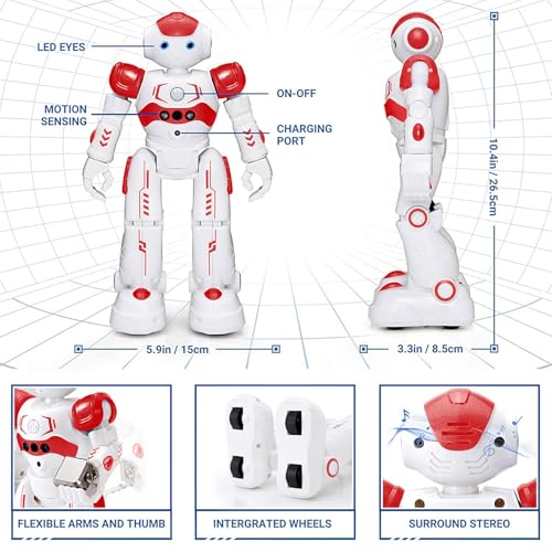 KingsDragon RC robot demonstrates gesture control for intuitive play.
