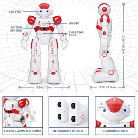 KingsDragon RC robot demonstrates gesture control for intuitive play.