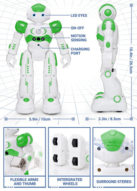 KingsDragon RC robot gesture-control action enables intuitive learning through movement.