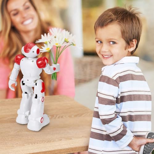 KingsDragon RC robot in action with kids enjoying interactive play.