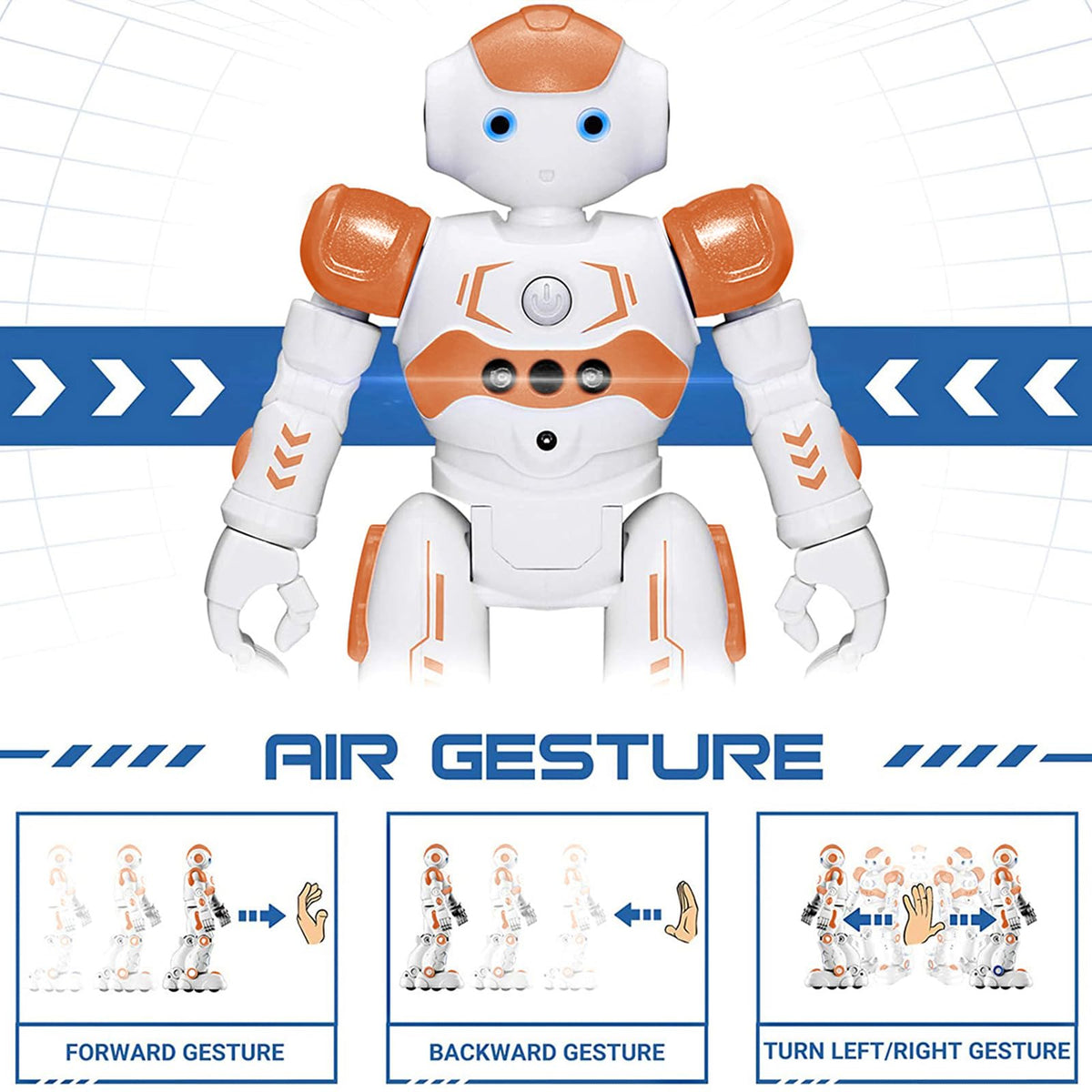 KingsDragon RC Robot programming mode lets kids record and replay actions.