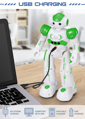 KingsDragon RC robot USB charging highlights convenient, screen-free recharging.