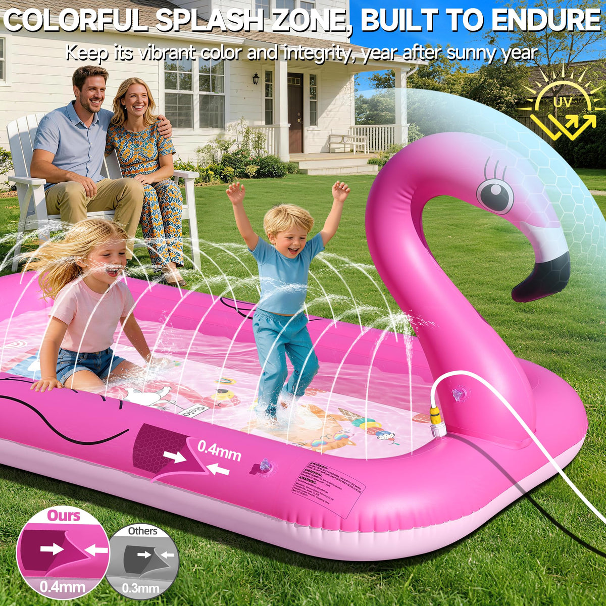 KingSom Adjustable Spray Height adapts to toddlers and big kids.