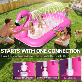 KingSom Quick-fill wading pool doubles as a splash-friendly mat.
