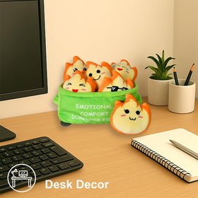 Kingwee dumpster fire plush soft texture close-up emphasizing comfort and squishability