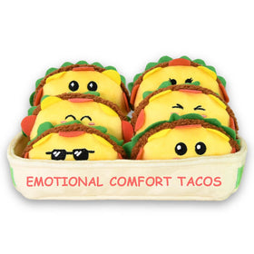 Kingwee Inspirational Emotional Support Tacos plush set offers comforting moments and mood-boosting desk decor.
