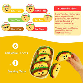 Kingwee six tacos in serving tray are perfect for playful desk companions.