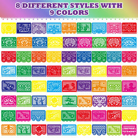 Kinlop banner panel detail showing 16.5 x 13 inch size with vivid colors.