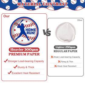 Kinovo baseball dessert plates in three styles for stylish serving
