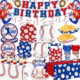 Kinovo baseball party banner decor for festive birthday celebrations