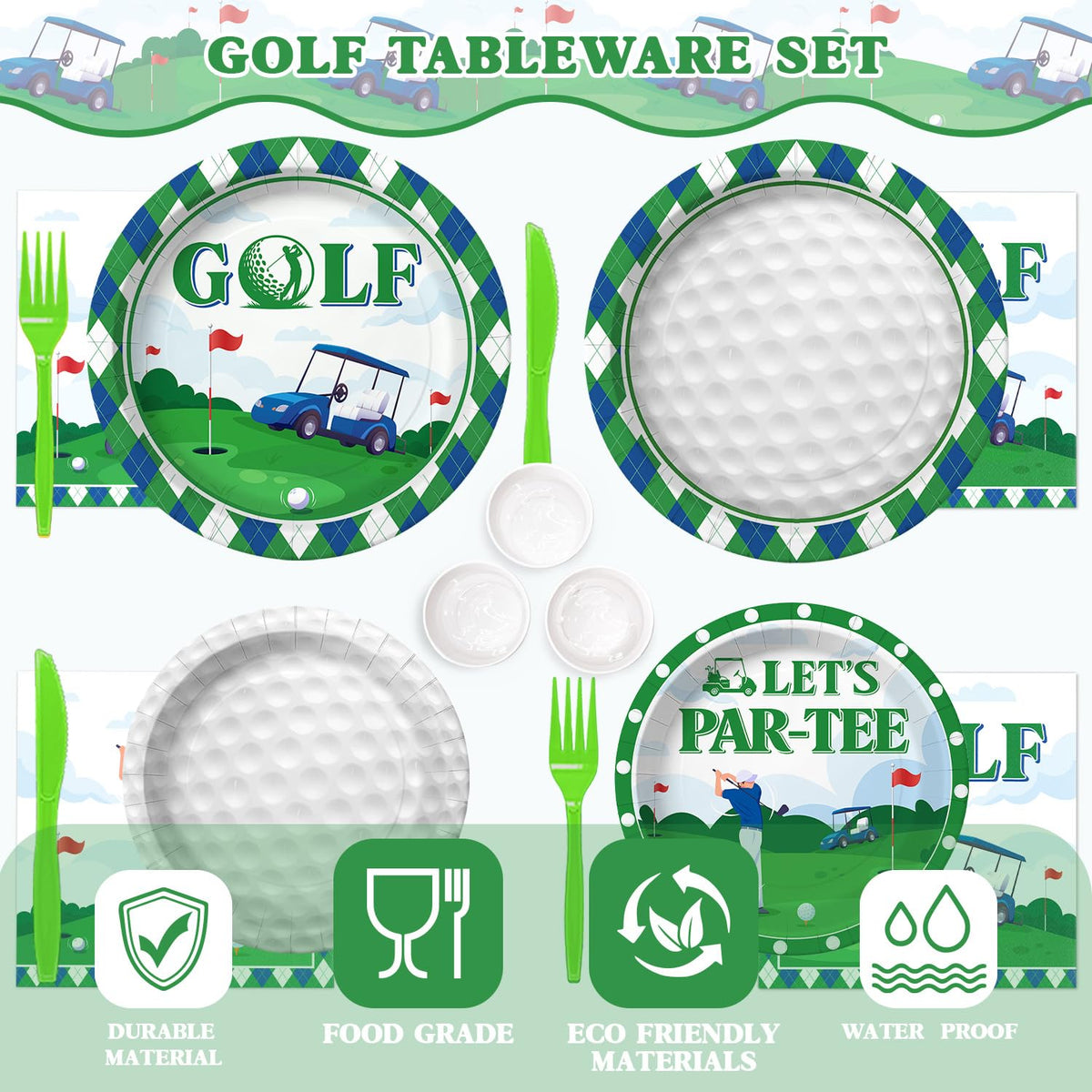 Kinovo golf dinner plates provide sturdy, stylish main course ware