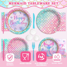 Kinovo mermaid plates 9inch elevate main courses with ocean inspired style