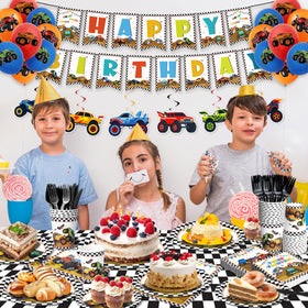 Kinovo Monster Truck balloons adding energy and color to the celebration