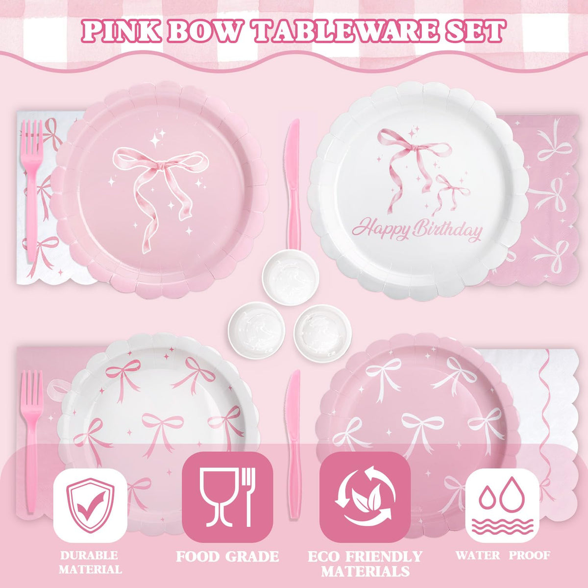 Kinovo pink banner decor perfect for photo moments and backdrop