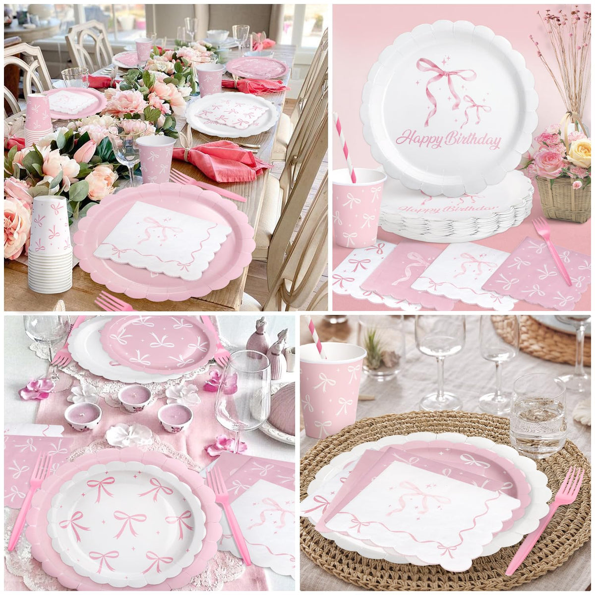 Kinovo pink bow forks offer sturdy utensils for easy serving and eating.