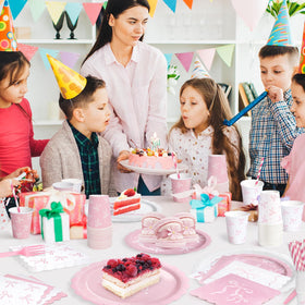 Kinovo pink bow forks durable cutlery for easy serving