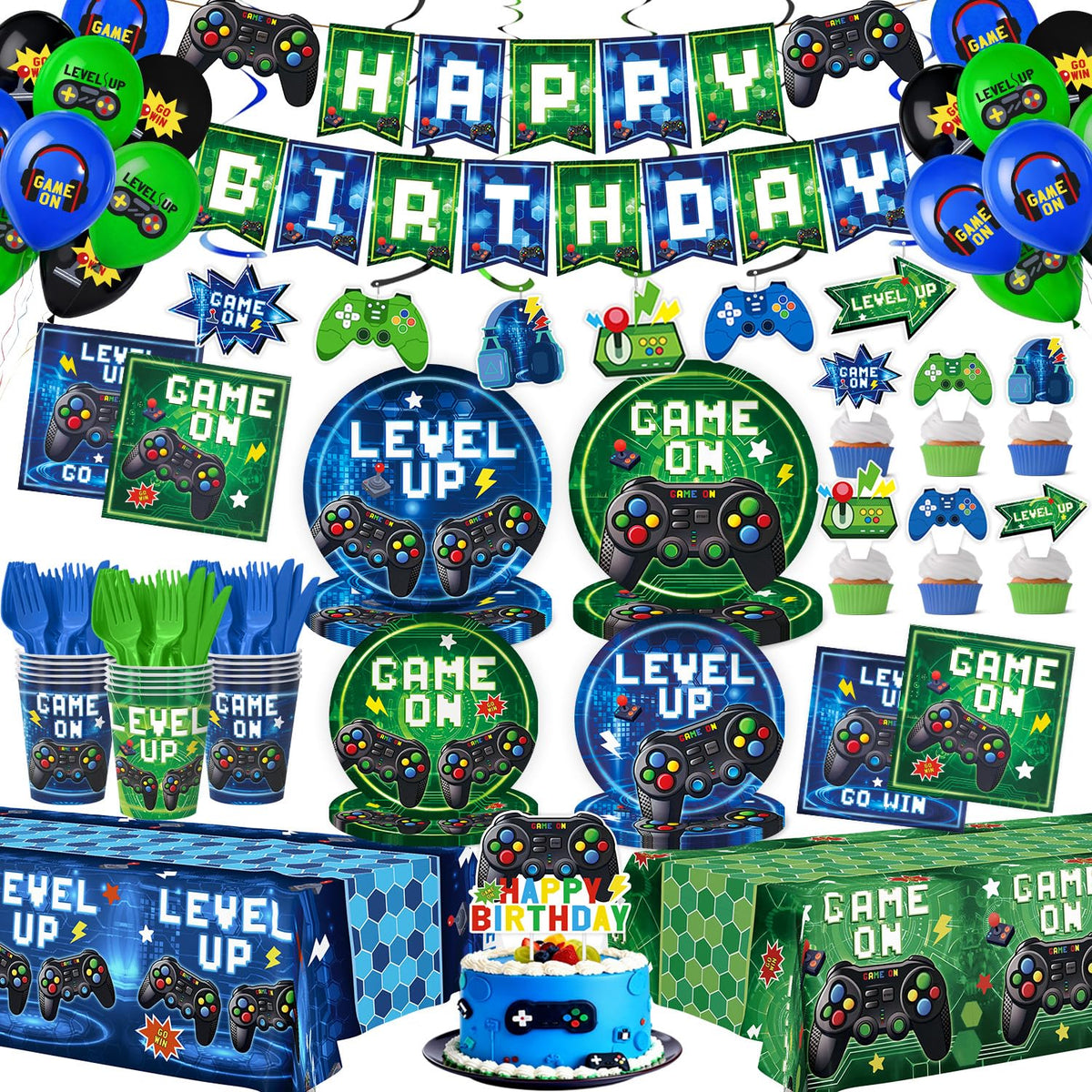 Kinovo video game banner for an immersive party backdrop.