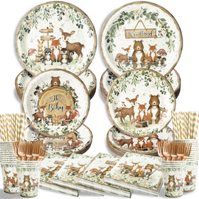 Kinovo woodland-plates-9inch dinnerware for sturdy, easy serving.