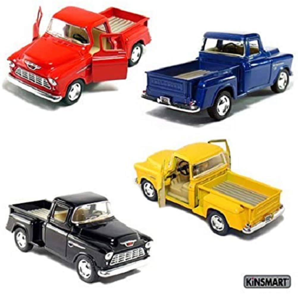 KiNSMART 1955 Chevrolet Stepside Pickup: compact 5-inch display model with chrome trim