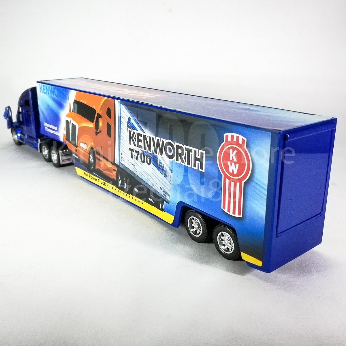 Side view emphasizes scale accuracy and detailed decals on the container.