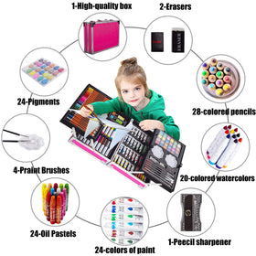 Kinspory Art Set oil pastels for smooth blending and rich textures.