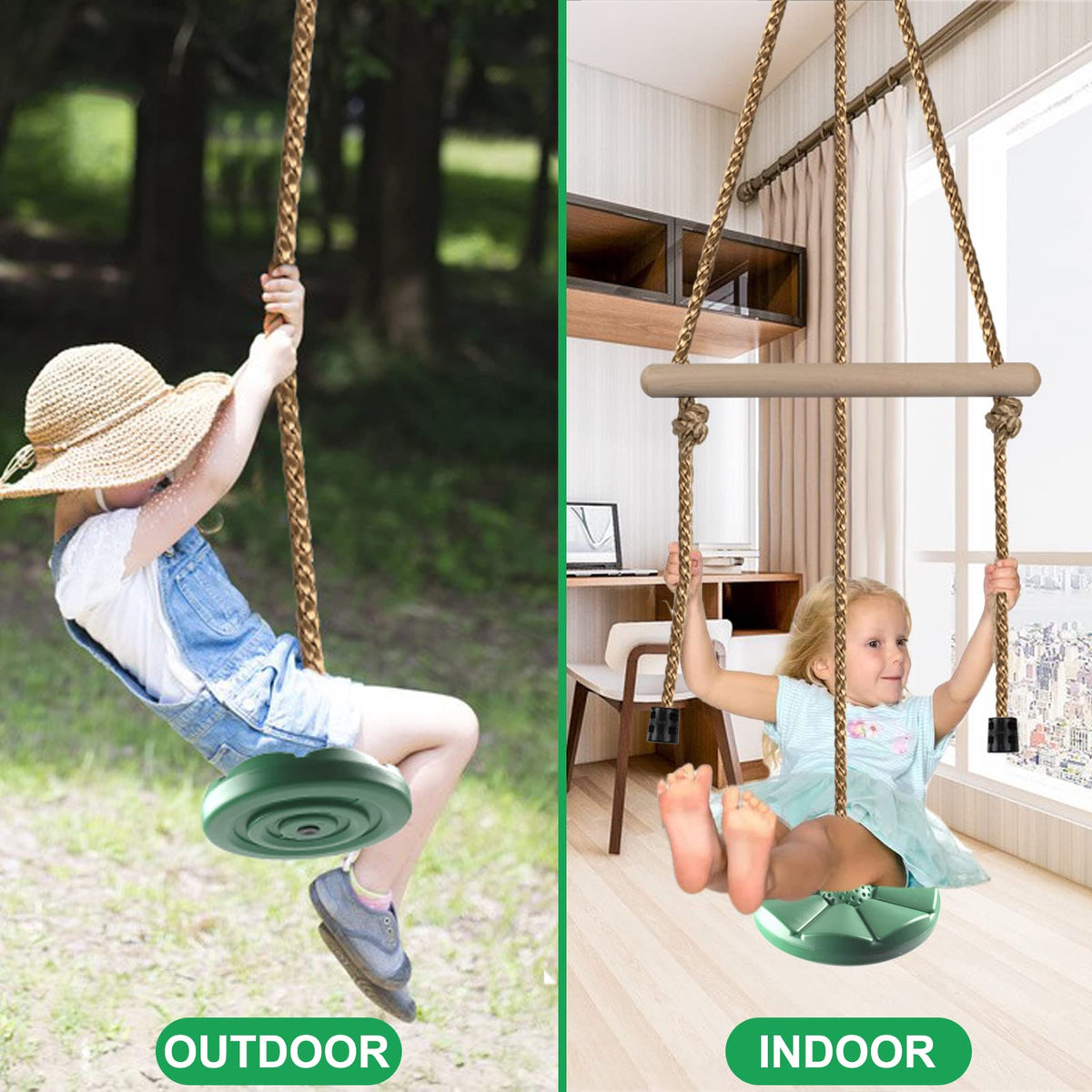 Kinspory 21-inch tree strap and carabiner included with swing set