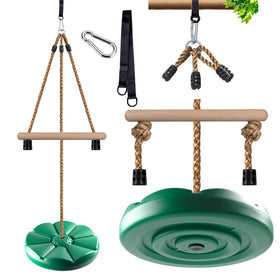 Kinspory disc swing for kids at 7ft height promotes outdoor fun